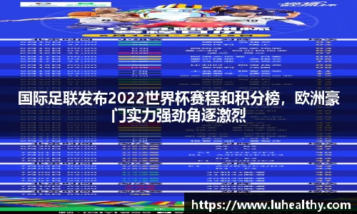 国际足联发布2022世界杯赛程和积分榜，欧洲豪门实力强劲角逐激烈